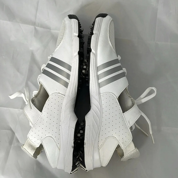 ADIDAS Men’s Golf Slingback Sneakers White 3 Stripe Traxion Adiwear Size 10 - Picture 5 of 13